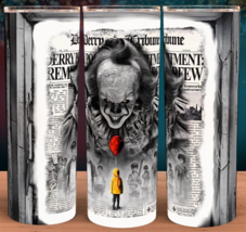 Glow in the Dark IT Pennywise The Clown News Paper Red Balloon Cup Mug Tumbler - £17.97 GBP