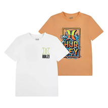Hurley Boys 2 Pack Short Sleeve Tees Size XXL 18-20 White/Orange - $13.51