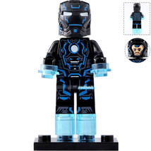 Tron Iron Man (Mk 4 Neon Tech) Marvel Superhero Lego Compatible Minifigure Brick - £2.38 GBP
