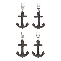 Anchor Tablecloth Weights Cast Iron Set 4 Metal Clips Table Cover Picnic Camping
