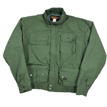 VTG 90s Multi Pocket Tactical Cargo Utility Green Fishing Jacket XL - £39.10 GBP