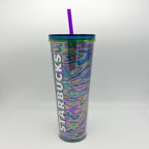 2023 Starbucks Oil Slick Spill 24oz Venti Cold Cup Tumbler Rainbow Summer New - £22.78 GBP