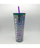 2023 STARBUCKS OIL SLICK SPILL 24oz VENTI COLD CUP TUMBLER Rainbow Summe... - $543.83 MXN