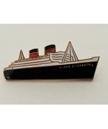Vintage RMS Queen Elizabeth Cunard White Star Line Enameled Ship Pin - $283.44 MXN