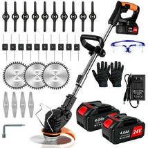 Weed Wacker Cordless,24v Electric Weed Eater Battery Powered,3 In 1 Ligh... - $5,387.68 MXN