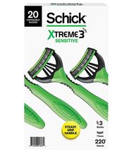 Schick Xtreme 3 Sensitive Disposable Razors with Aloe for Men, 20 ct. - £19.17 GBP