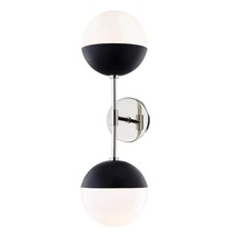 Mitzi Renee Two Light Wall Sconce in Style Polished Nickel/Black H344102A-PN/BK - £148.77 GBP