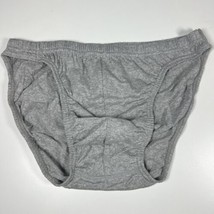 Vintage Men&#39;s Arrow Bikini brief Size M underwear 100% Cotton Retro Solid Gray - £11.09 GBP