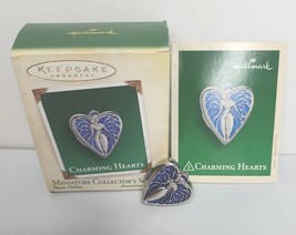 2005 Hallmark Miniature Ornament Charming Hearts Metal, Opens for Photos U16 - £10.21 GBP