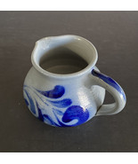 Handerbiet   Salt Glaze Pottery Pitcher ~ Cobalt Blue ~ 3 1/4&quot; - $21.78