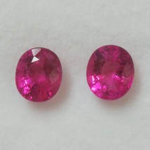 Natural Rubellite Oval Faceted Cut 5x6mm Intense Pink Color VS Clarity Loose Gem - £113.63 GBP