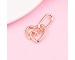 2023 Me Collection Rose gold Nailed Heart Styling Double Link Charm  - $10.50