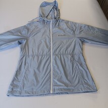 Columbia XL3555 Women's Blue Full Zip Hooded Rain Jacket Pockets Size Medium image 12