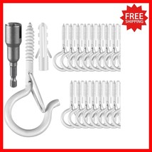 Heavy-Duty Screw-in Hooks - 50 Pcs for Safe Outdoor Decoration &amp; String ... - $947.70 MXN