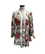VTG Victoria&#39;s Secret Gold Label Kimono Robe Red Lace Floral MultiColor ... - £21.26 GBP