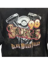 Vtg 98 Sturgis Single-Stitch T-Shirt SzXL Black Hills Rally All-Over Pri... - $45.95