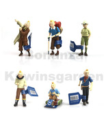 The Adventures of Tintin 6 Pieces 3 Inch Figure Set Tin Tin Statue Mini ... - £16.51 GBP