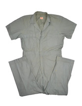 Vintage 1950s Walls Master Made Texas Short Sleeve Coveralls M Green Jum... - £45.24 GBP
