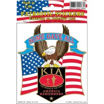 U.S Military Some Gave All KIA Sticker with a bald eagle and American Flag - £6.77 GBP