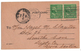 USA Very Fine Used Postcard. 1950. From US to NS Canada - £2.36 GBP
