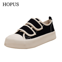 Women&#39;s Sneakers Hook&amp;Loop Canvas Platform Shoes Casual New Fashion Shoes Tennis - £40.35 GBP