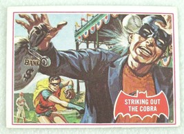 1966 Topps Batman Red Bat Puzzle Back Card #27A Striking out the Cobra bw RARE! - £7.85 GBP