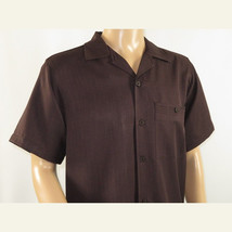 Men 2pc Walking Leisure Suit Short Sleeves By DREAMS 256-02 Solid Brown image 5