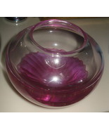 Maytum Glass Studio  Art Glass Purple swirl vase - signed  - $48.75