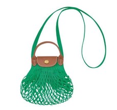 Longchamp Le Pliage Filet Knit Mesh XS Handel Bag Crossbody ~NWT~ Green - £74.90 GBP