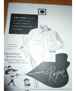 Vintage Hollywood Rogue Sportswear Corp Print Magazine Advertisement 1947 - £3.92 GBP