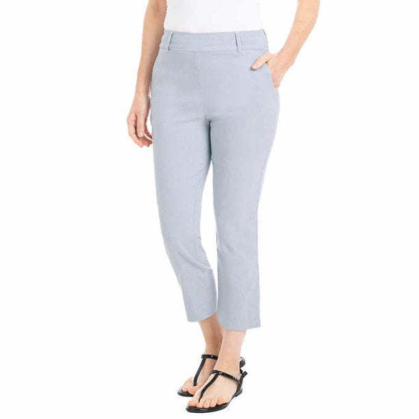 Primary image for Hilary Radley Women's Pull-on Capri Stretch Pants XXL, Light Heather Blue