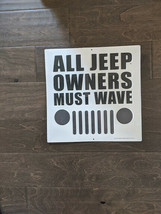 13&quot; JEEP Owners Wave 3d cutout retro USA STEEL plate display ad Sign - £45.74 GBP