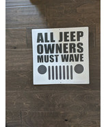 13&quot; JEEP Owners Wave 3d cutout retro USA STEEL plate display ad Sign - $80.11 CAD