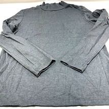 Croft &amp; Barrow Shirt Womens Size Medium Gray Long Sleeve Mock Neck Cotton Blend - £9.90 GBP