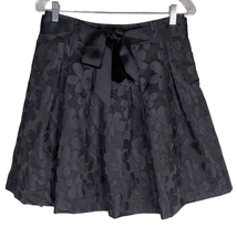 Gracia Skirt Black Large Circle Floral Ribbon Belt L New  - £27.91 GBP