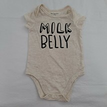 Milk Belly Infant Baby T-shirt Creeper Snapshot Bodysuits Beige 0 - 3 months - £9.54 GBP