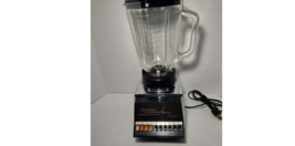 Vtg Osterizer Blender Marquis Solid State Chrome Base Glass Decanter USA... - $29.69