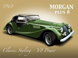 Morgan Plus 8 Metal Sign - $18.95