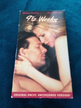 9 1/2 weeks vhs tape movie original, uncut, uncensored movie beautiful c... - $18.99