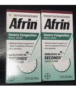 2 Afrin SEVERE Congestion plus MENTHOL 15ml ( 2 pack ) ^ - £17.80 GBP
