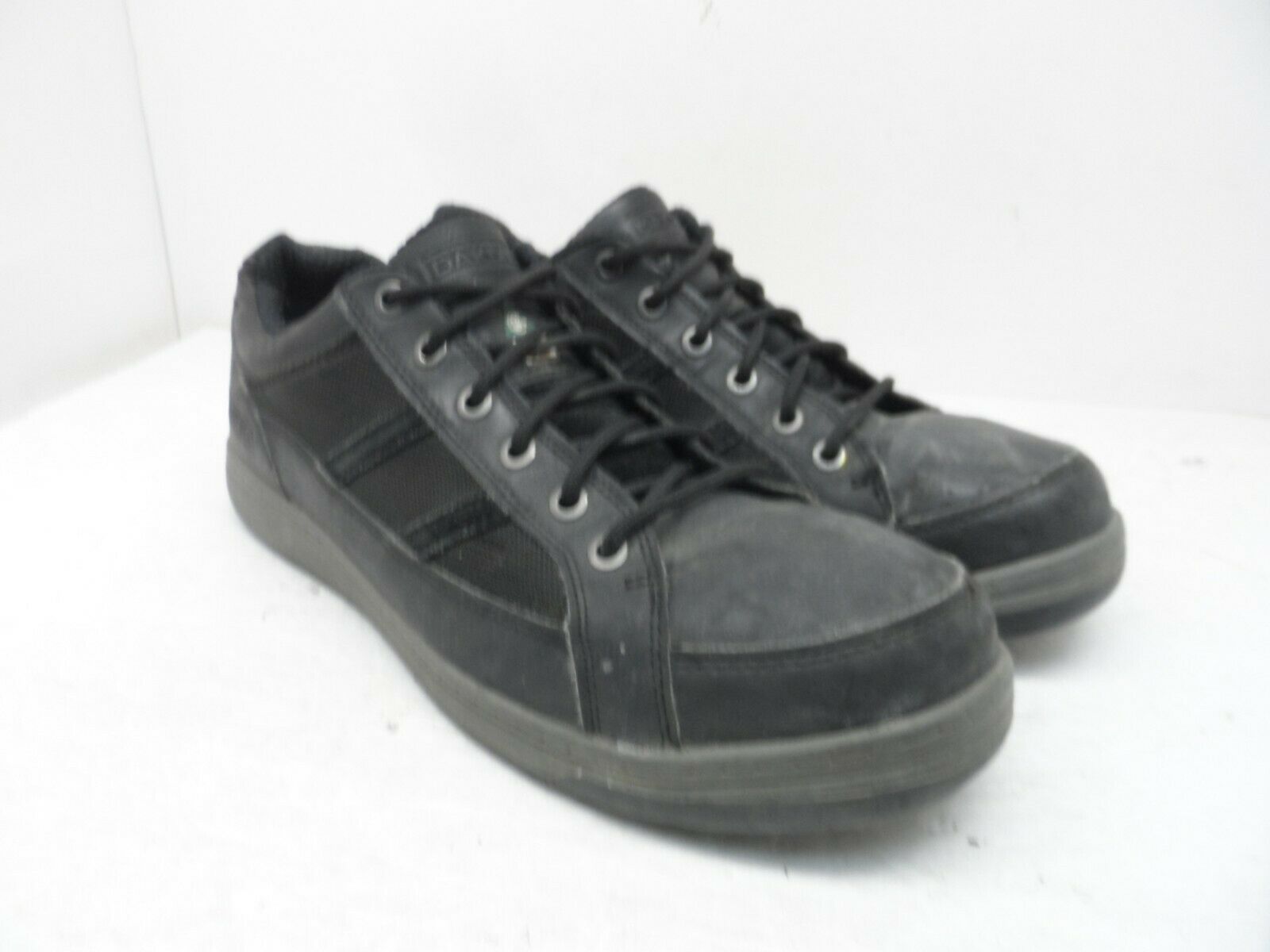 DAKOTA Men&#39;s Street Sport Steel Toe Steel Plate Lace-Up Shoes 3812 Black... - $21.37