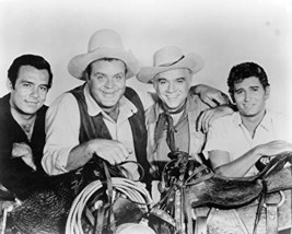 Bonanza Pernell Roberts &amp; Cast By Saddles Tv 16x20 Canvas Giclee - £55.94 GBP