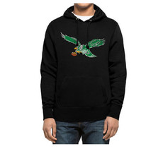 Philadelphia Eagles &#39;47 Retro Throwback Black Knockaround Pullover Hoodie Men&#39;s - $46.74