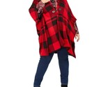Tommy Hilfiger Women&#39;s Plaid Knit Shawl Wrap Sweater Cardigan Plus Size ... - $89.00