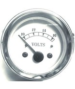 Electrical Volt Gauge in White Face 2&quot; / 52mm chrome bezel - $44.10 CAD