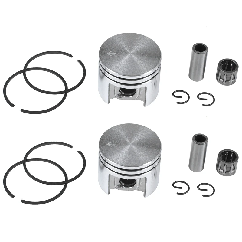 2X 38Mm Piston &amp;  10Mm Pin Needle ing Kit Fit For Stihl Ms180 018 180 Chainsaw - £39.73 GBP