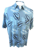 NATURAL ISSUE Men Hawaiian ALOHA shirt pit to pit 24 M camp floral luau blue  - £11.42 GBP