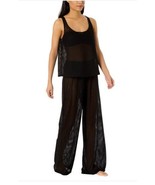 Hurley Womens Swim Cover-Up Set Black Crochet Scoop Neck Pull-On Lightwe... - $63.13 CAD