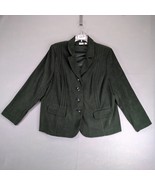 Cato Green Microfiber Suede 4-Button Blazer Jacket Women&#39;s Plus Size 22W... - $496.13 MXN