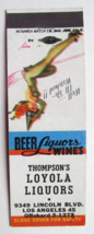 Loyola Liquors - Los Angeles, California 20 Strike Matchbook Cover Witch Pinup - £1.57 GBP